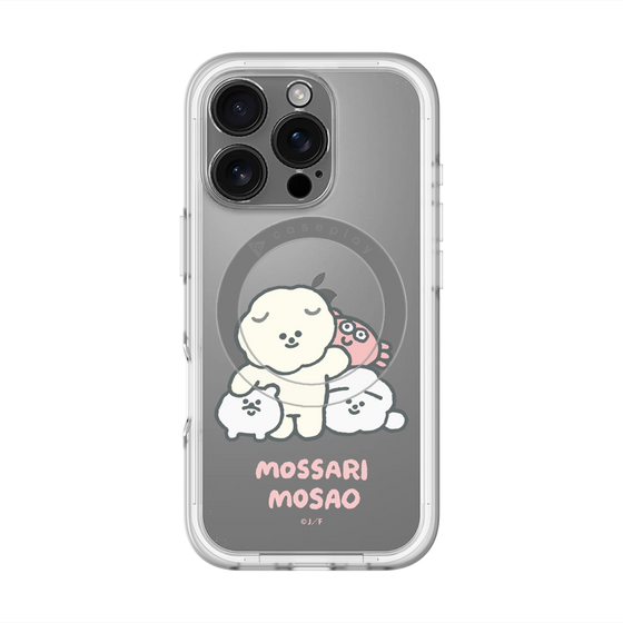 スリムプロテクションプレミアムケース with MagSafe［ もっさりもさお - みんないっしょ - クリア ］