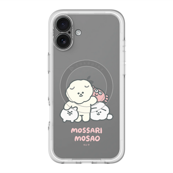 スリムプロテクションプレミアムケース with MagSafe［ もっさりもさお - みんないっしょ - クリア ］