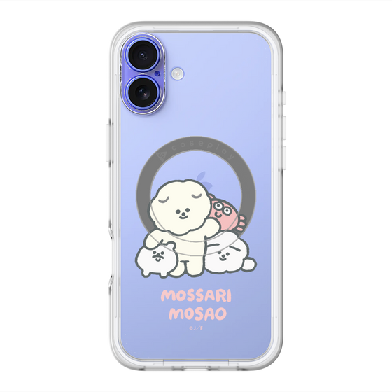スリムプロテクションプレミアムケース with MagSafe［ もっさりもさお - みんないっしょ - クリア ］