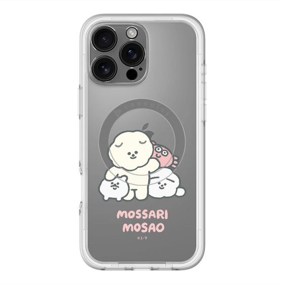 スリムプロテクションプレミアムケース with MagSafe［ もっさりもさお - みんないっしょ - クリア ］