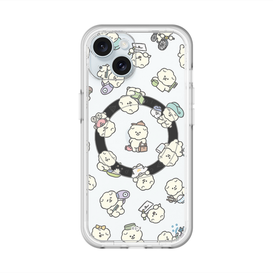 スリムプロテクションプレミアムケース with MagSafe［ もっさりもさお - もさおがいっぱい - クリア ］
