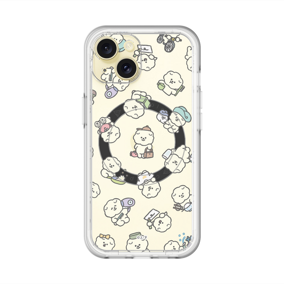 スリムプロテクションプレミアムケース with MagSafe［ もっさりもさお - もさおがいっぱい - クリア ］