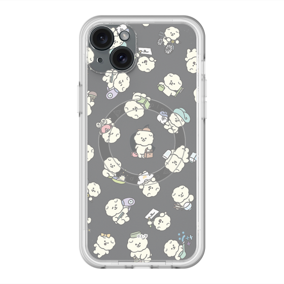 スリムプロテクションプレミアムケース with MagSafe［ もっさりもさお - もさおがいっぱい - クリア ］