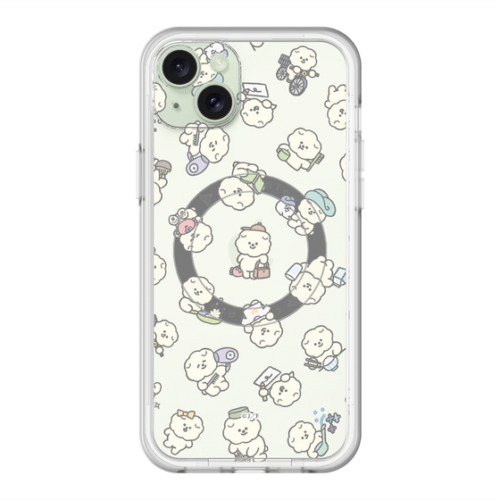 スリムプロテクションプレミアムケース with MagSafe［ もっさりもさお - もさおがいっぱい - クリア ］