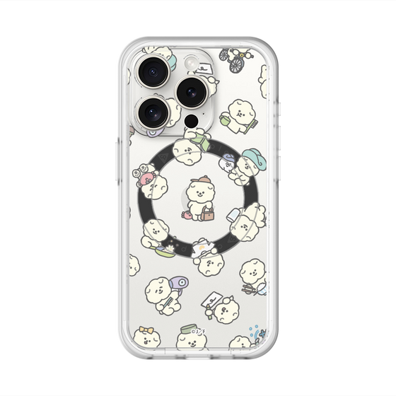 スリムプロテクションプレミアムケース with MagSafe［ もっさりもさお - もさおがいっぱい - クリア ］