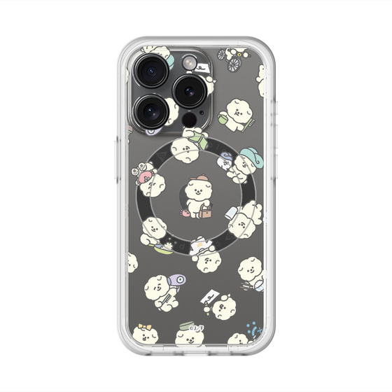 スリムプロテクションプレミアムケース with MagSafe［ もっさりもさお - もさおがいっぱい - クリア ］