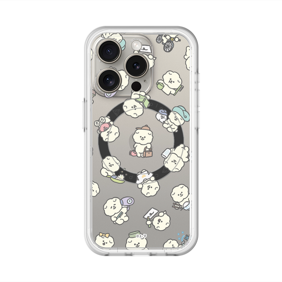 スリムプロテクションプレミアムケース with MagSafe［ もっさりもさお - もさおがいっぱい - クリア ］