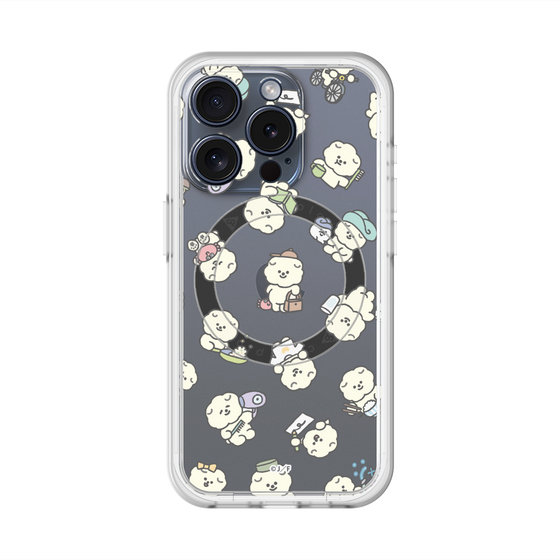 スリムプロテクションプレミアムケース with MagSafe［ もっさりもさお - もさおがいっぱい - クリア ］