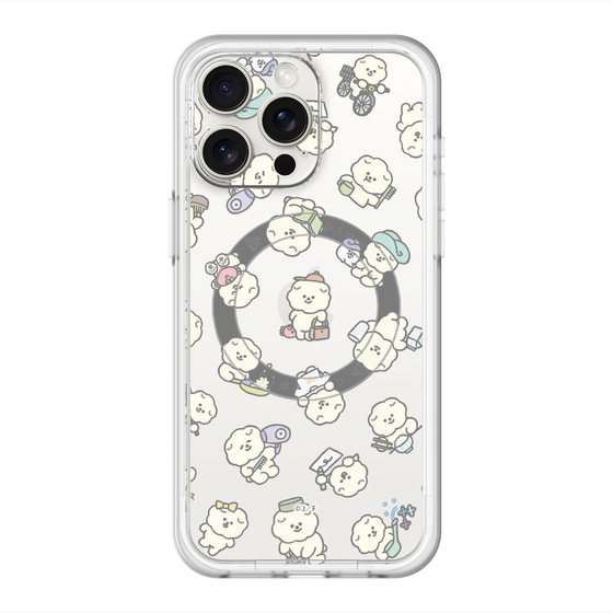スリムプロテクションプレミアムケース with MagSafe［ もっさりもさお - もさおがいっぱい - クリア ］