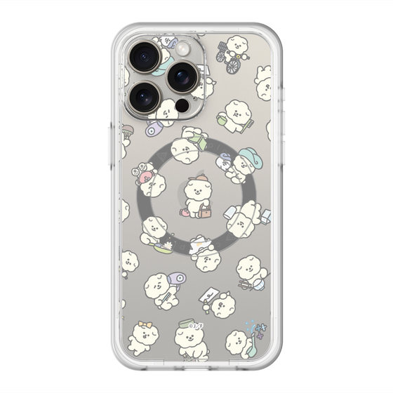 スリムプロテクションプレミアムケース with MagSafe［ もっさりもさお - もさおがいっぱい - クリア ］
