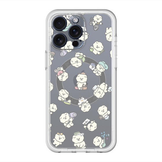 スリムプロテクションプレミアムケース with MagSafe［ もっさりもさお - もさおがいっぱい - クリア ］