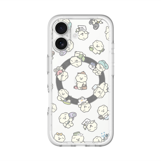 スリムプロテクションプレミアムケース with MagSafe［ もっさりもさお - もさおがいっぱい - クリア ］