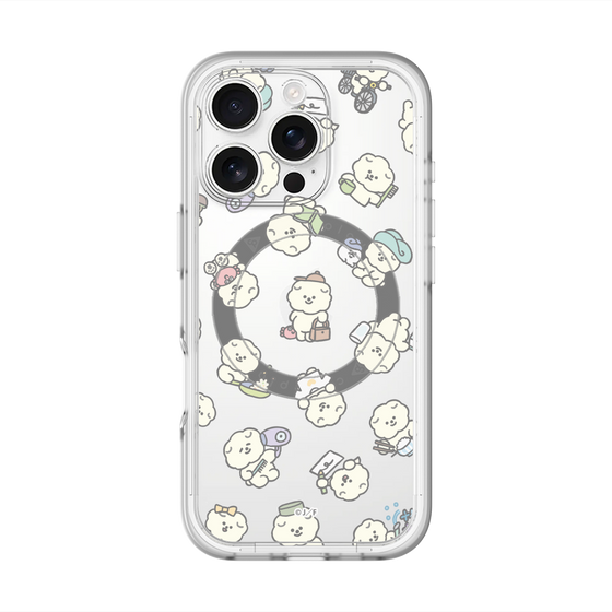 スリムプロテクションプレミアムケース with MagSafe［ もっさりもさお - もさおがいっぱい - クリア ］