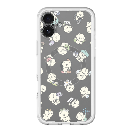 スリムプロテクションプレミアムケース with MagSafe［ もっさりもさお - もさおがいっぱい - クリア ］