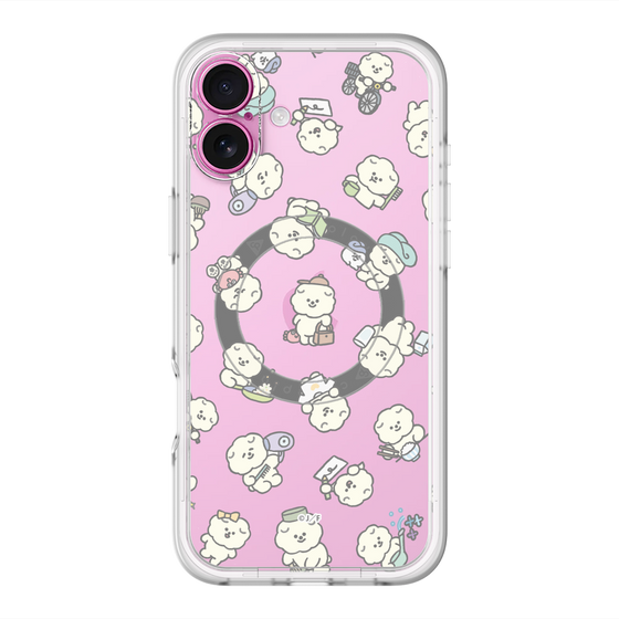 スリムプロテクションプレミアムケース with MagSafe［ もっさりもさお - もさおがいっぱい - クリア ］