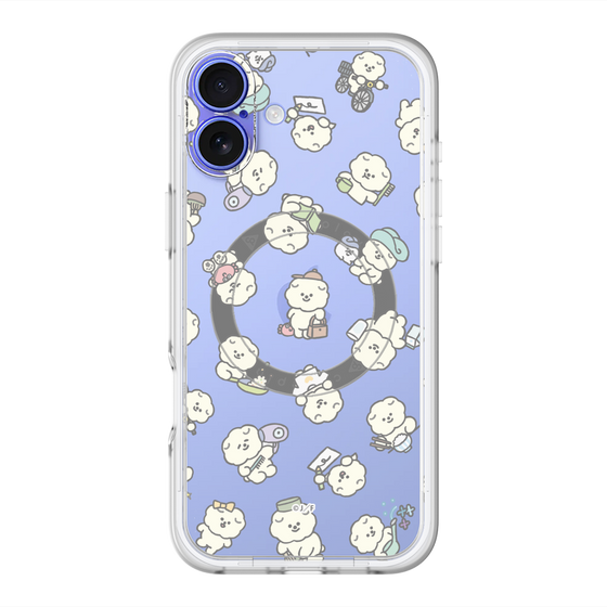 スリムプロテクションプレミアムケース with MagSafe［ もっさりもさお - もさおがいっぱい - クリア ］