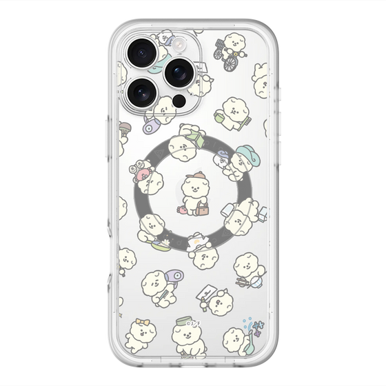 スリムプロテクションプレミアムケース with MagSafe［ もっさりもさお - もさおがいっぱい - クリア ］