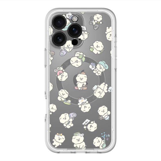 スリムプロテクションプレミアムケース with MagSafe［ もっさりもさお - もさおがいっぱい - クリア ］