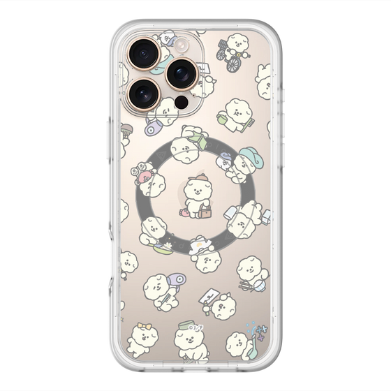 スリムプロテクションプレミアムケース with MagSafe［ もっさりもさお - もさおがいっぱい - クリア ］