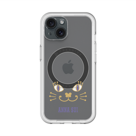 スリムプロテクションプレミアムケース with MagSafe［ ANNA SUI - フェイス - クリア ］