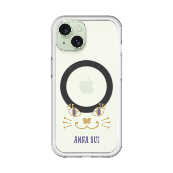 スリムプロテクションプレミアムケース with MagSafe［ ANNA SUI - フェイス - クリア ］