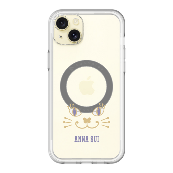 スリムプロテクションプレミアムケース with MagSafe［ ANNA SUI - フェイス - クリア ］