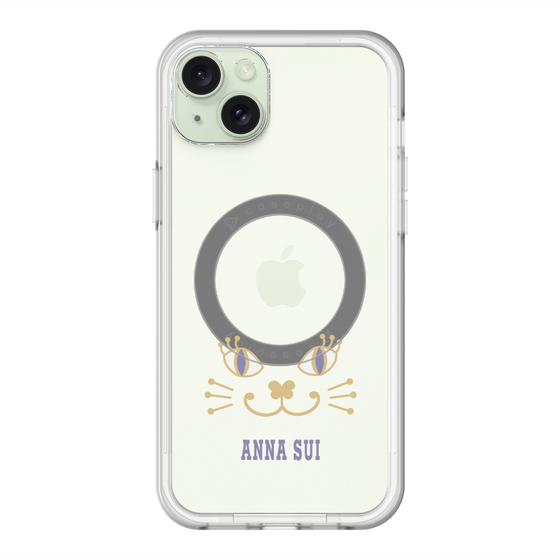 スリムプロテクションプレミアムケース with MagSafe［ ANNA SUI - フェイス - クリア ］