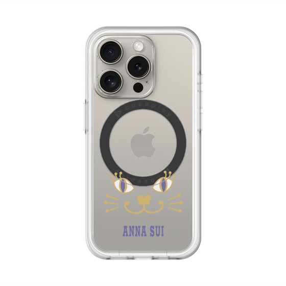 スリムプロテクションプレミアムケース with MagSafe［ ANNA SUI - フェイス - クリア ］