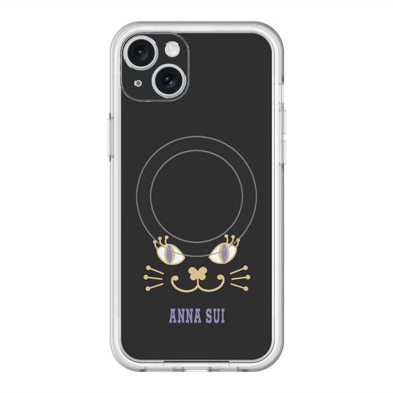 スリムプロテクションプレミアムケース with MagSafe［ ANNA SUI - フェイス - ブラック ］