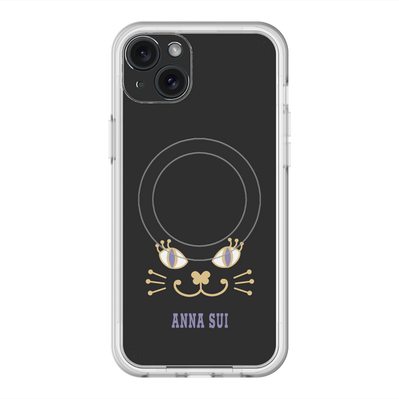 スリムプロテクションプレミアムケース with MagSafe［ ANNA SUI - フェイス - ブラック ］