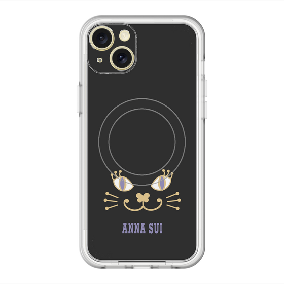 スリムプロテクションプレミアムケース with MagSafe［ ANNA SUI - フェイス - ブラック ］