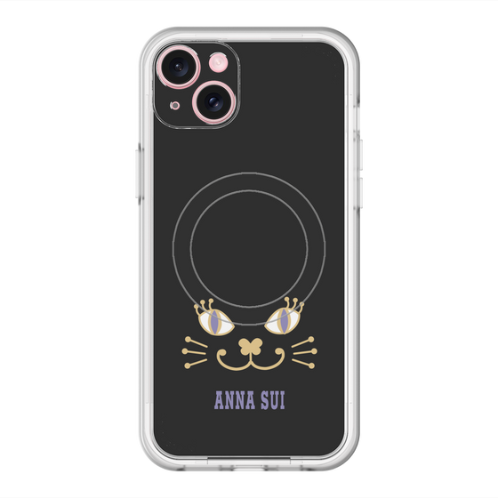 スリムプロテクションプレミアムケース with MagSafe［ ANNA SUI - フェイス - ブラック ］