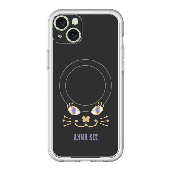 スリムプロテクションプレミアムケース with MagSafe［ ANNA SUI - フェイス - ブラック ］