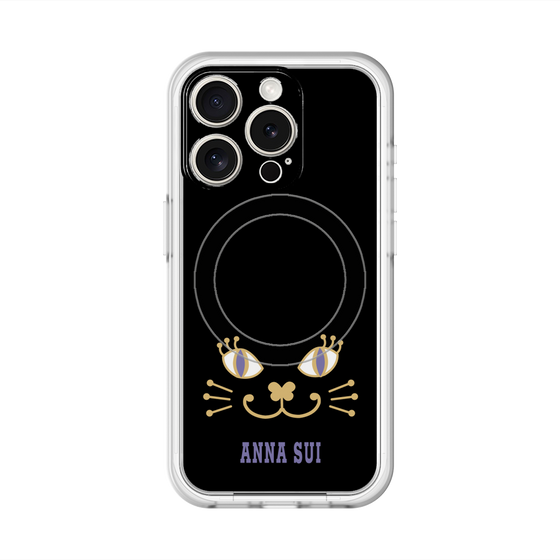スリムプロテクションプレミアムケース with MagSafe［ ANNA SUI - フェイス - ブラック ］