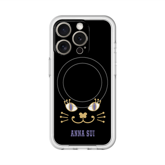 スリムプロテクションプレミアムケース with MagSafe［ ANNA SUI - フェイス - ブラック ］