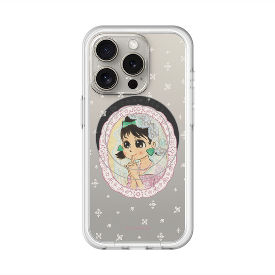 スリムプロテクションプレミアムケース with MagSafe［ ひみつのアッコちゃん - テクマクマヤコン - クリア ］