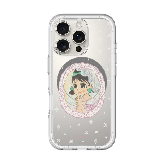 スリムプロテクションプレミアムケース with MagSafe［ ひみつのアッコちゃん - テクマクマヤコン - クリア ］