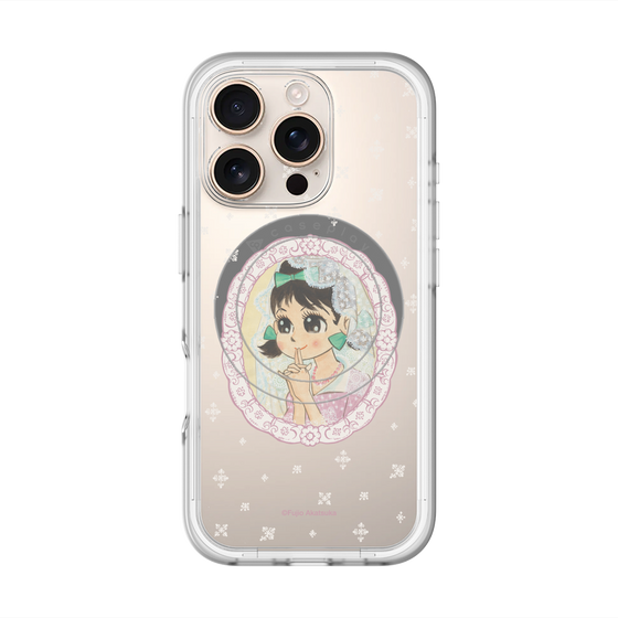スリムプロテクションプレミアムケース with MagSafe［ ひみつのアッコちゃん - テクマクマヤコン - クリア ］