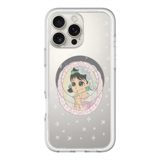 スリムプロテクションプレミアムケース with MagSafe［ ひみつのアッコちゃん - テクマクマヤコン - クリア ］