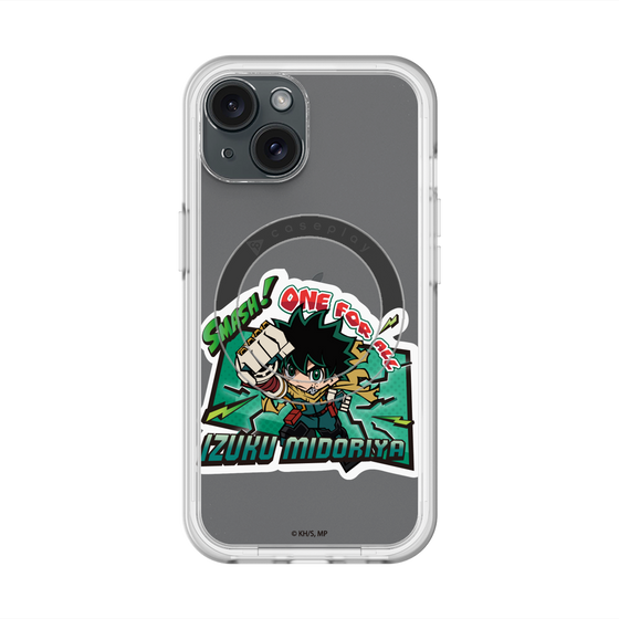 スリムプロテクションプレミアムケース with MagSafe［ 僕のヒーローアカデミア - ミニキャラ - 緑谷 出久 ］