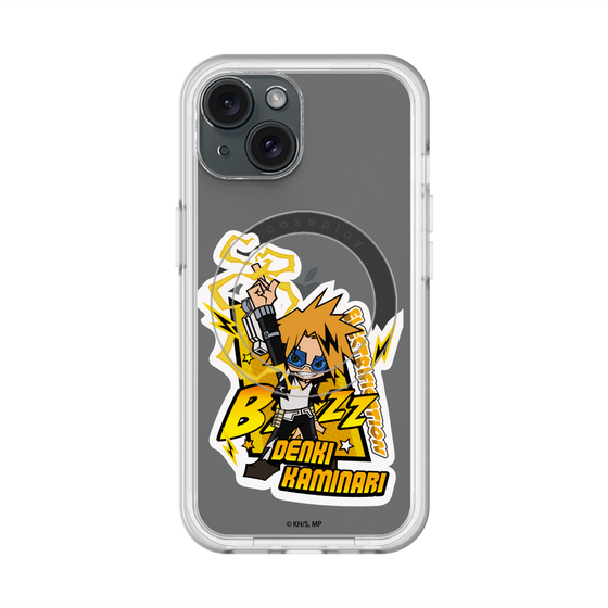 スリムプロテクションプレミアムケース with MagSafe［ 僕のヒーローアカデミア - ミニキャラ - 上鳴 電気 ］