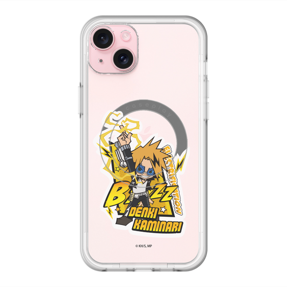 スリムプロテクションプレミアムケース with MagSafe［ 僕のヒーローアカデミア - ミニキャラ - 上鳴 電気 ］