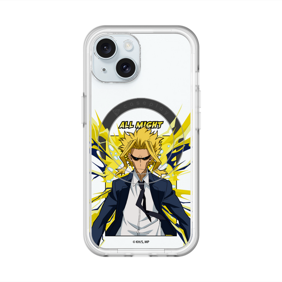 スリムプロテクションプレミアムケース with MagSafe［ 僕のヒーローアカデミア - ポップ -オールマイト ］