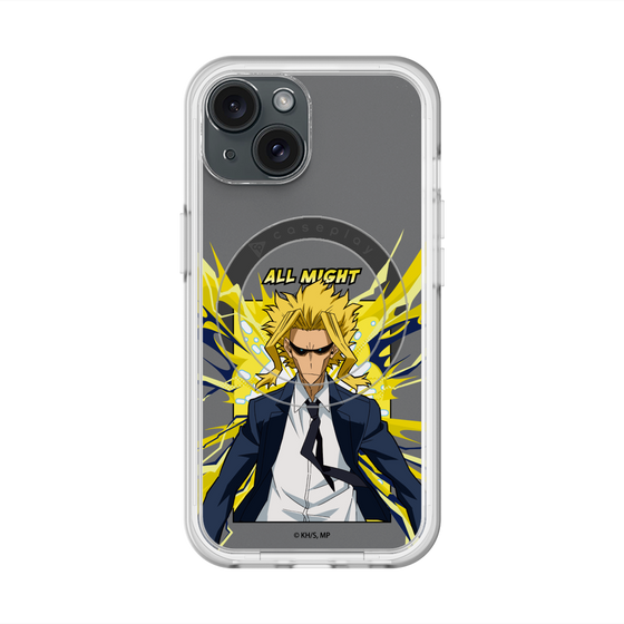 スリムプロテクションプレミアムケース with MagSafe［ 僕のヒーローアカデミア - ポップ -オールマイト ］