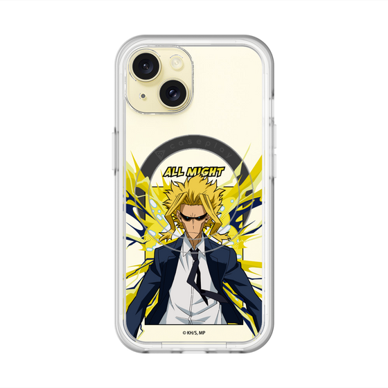 スリムプロテクションプレミアムケース with MagSafe［ 僕のヒーローアカデミア - ポップ -オールマイト ］