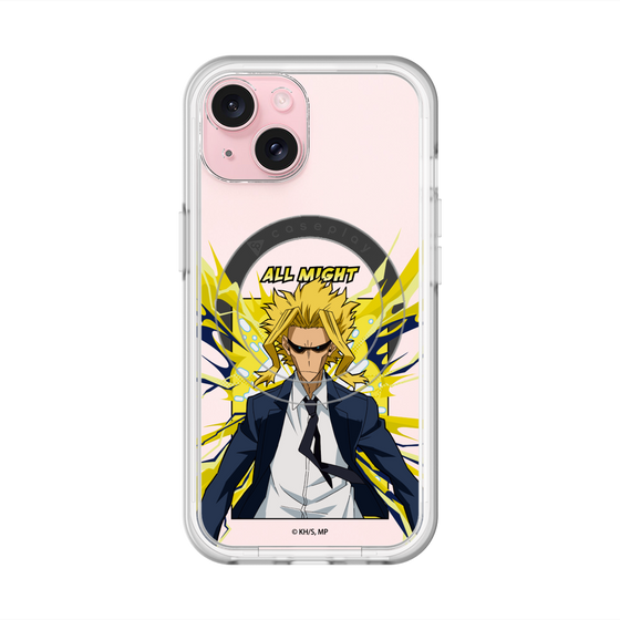 スリムプロテクションプレミアムケース with MagSafe［ 僕のヒーローアカデミア - ポップ -オールマイト ］