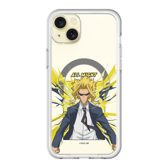 スリムプロテクションプレミアムケース with MagSafe［ 僕のヒーローアカデミア - ポップ -オールマイト ］