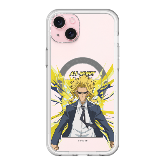 スリムプロテクションプレミアムケース with MagSafe［ 僕のヒーローアカデミア - ポップ -オールマイト ］