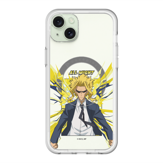 スリムプロテクションプレミアムケース with MagSafe［ 僕のヒーローアカデミア - ポップ -オールマイト ］