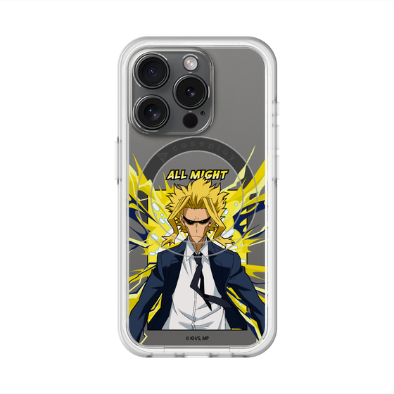 スリムプロテクションプレミアムケース with MagSafe［ 僕のヒーローアカデミア - ポップ -オールマイト ］